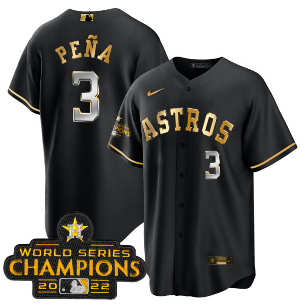 Youth's Astros 2023 Gold Cool Base Collection Jersey – All Stitched - Image 9