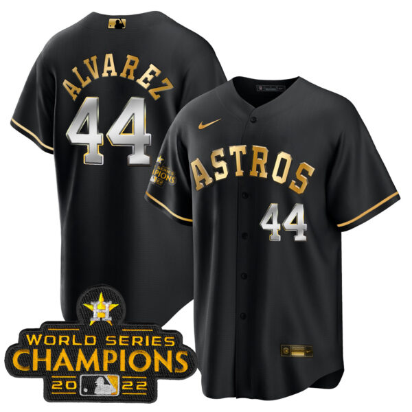 Youth's Astros 2023 Gold Cool Base Collection Jersey – All Stitched - Image 12