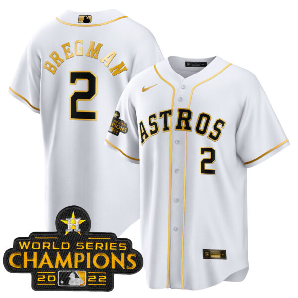 Youth's Astros 2023 Gold Cool Base Collection Jersey – All Stitched - Image 18