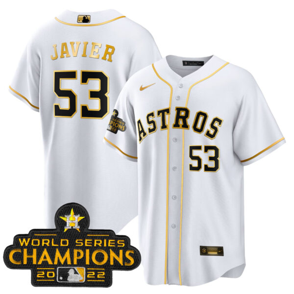 Youth's Astros 2023 Gold Cool Base Collection Jersey – All Stitched - Image 23