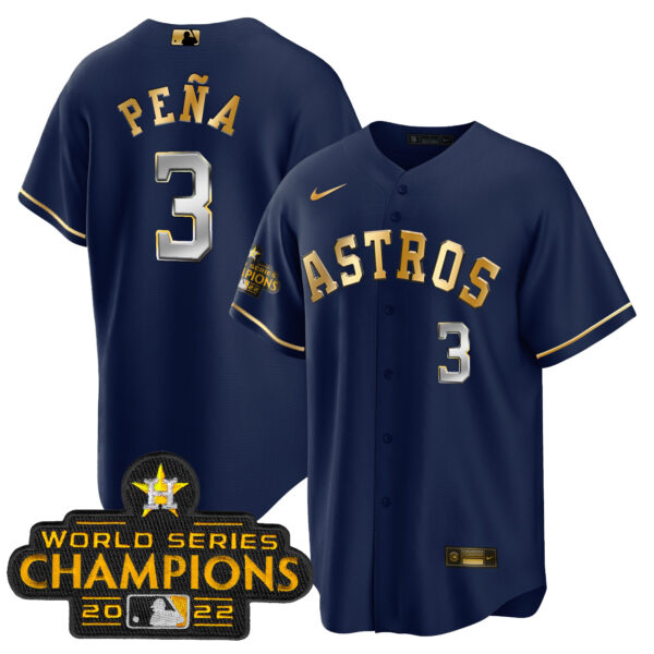 Youth's Astros 2023 Gold Cool Base Collection Jersey – All Stitched - Image 25
