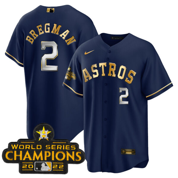 Youth's Astros 2023 Gold Cool Base Collection Jersey – All Stitched - Image 26