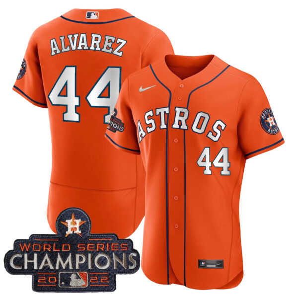 Astros 2023 Champions Orange White Jersey - All Stitched - Image 3