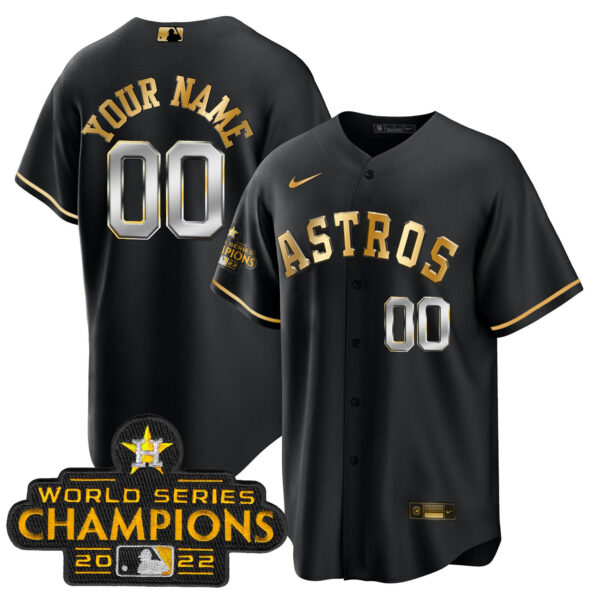 Astros 2023 Gold Rush Collection Custom Jersey � All Stitched - Image 5