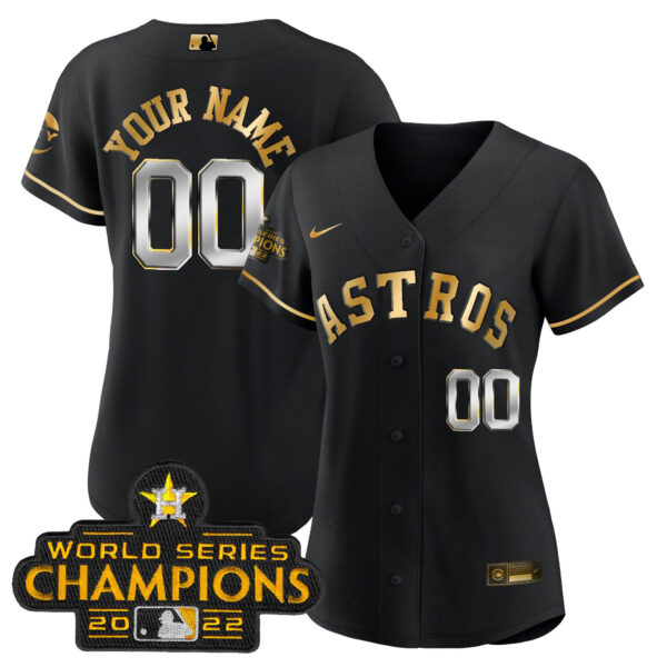 Astros 2023 Gold Rush Collection Custom Jersey � All Stitched - Image 6