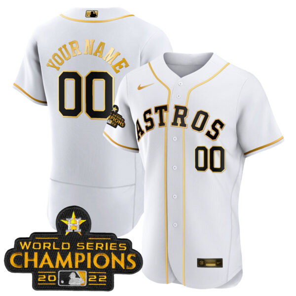 Astros 2023 Gold Rush Collection Custom Jersey � All Stitched - Image 7