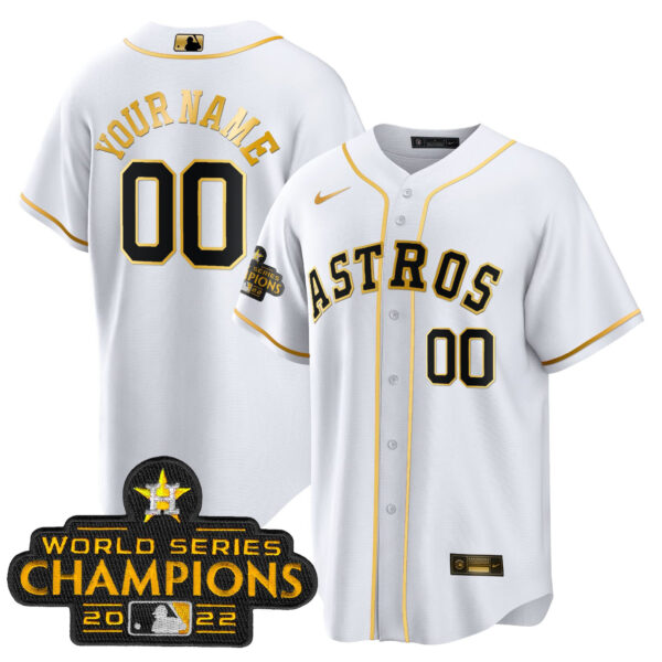 Astros 2023 Gold Rush Collection Custom Jersey � All Stitched - Image 8