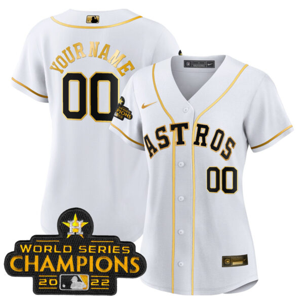 Astros 2023 Gold Rush Collection Custom Jersey � All Stitched - Image 9