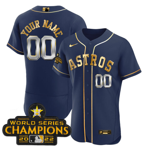 Astros 2023 Gold Rush Collection Custom Jersey � All Stitched - Image 10