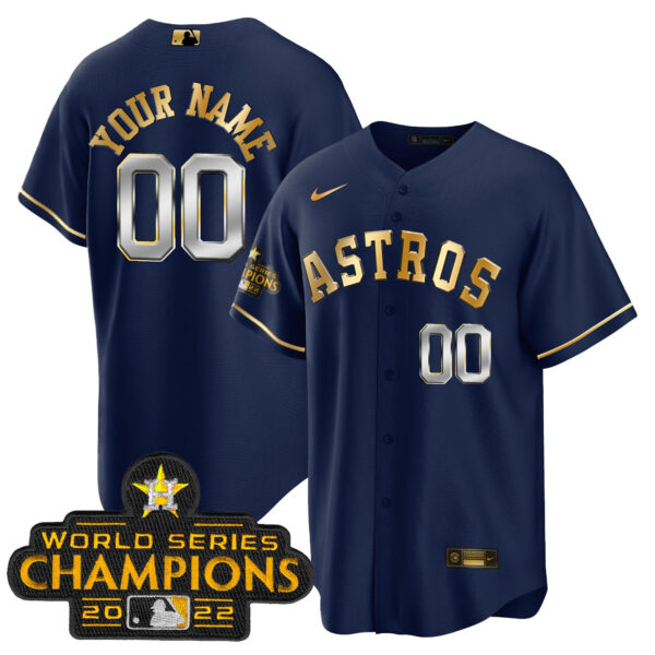 Astros 2023 Gold Rush Collection Custom Jersey � All Stitched - Image 11