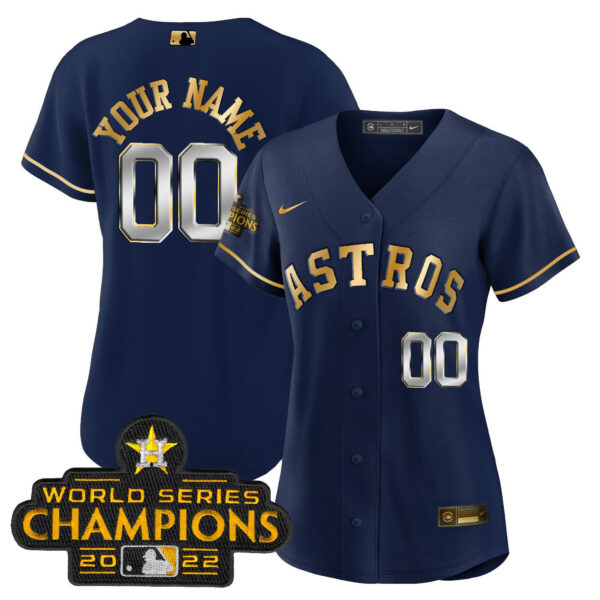 Astros 2023 Gold Rush Collection Custom Jersey � All Stitched - Image 12