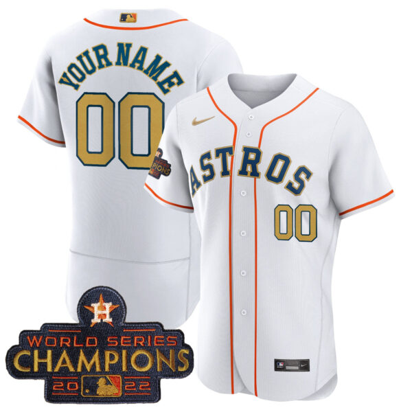 Astros 2023 Gold Rush Collection Custom Jersey � All Stitched