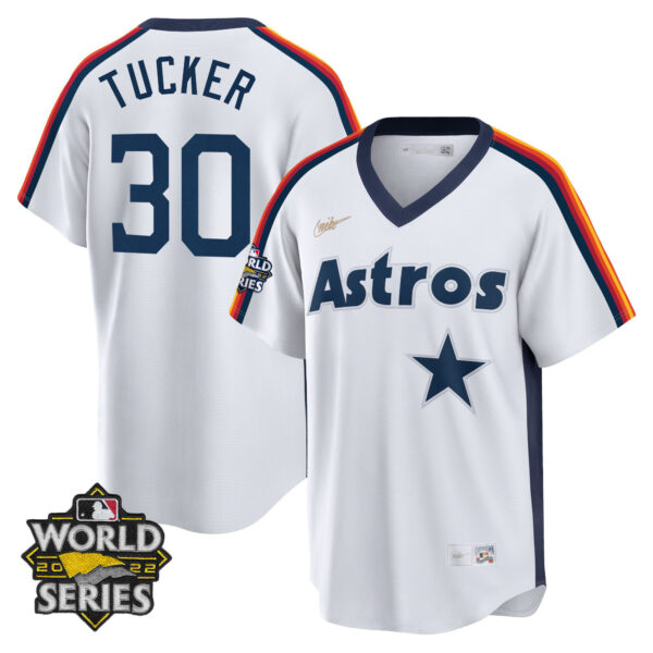Houston Astros Home Cooperstown 2022 World Series Player Jersey - All Stitched - Image 6