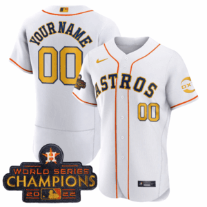 Houston Astros 2022 Champions Gold Rush Custom Jersey � All Stitched