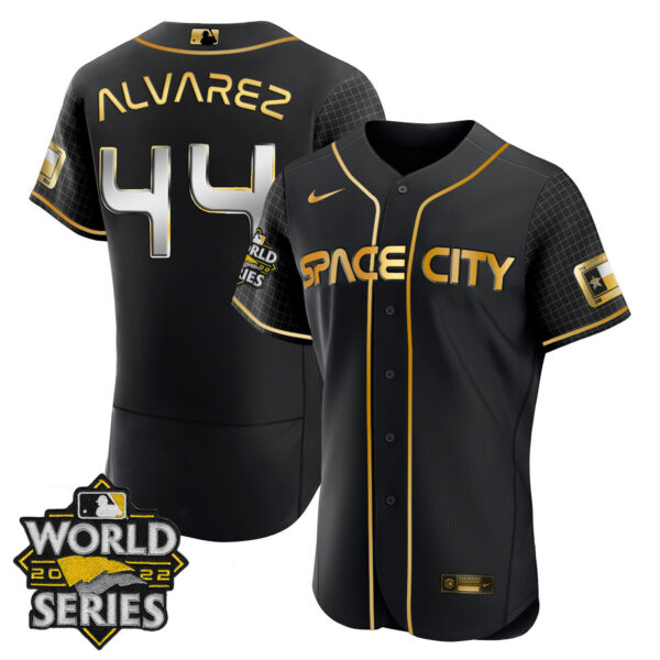 Women's Houston Astros Space City Gold 2022 World Series Jersey � All Stitched - Image 2