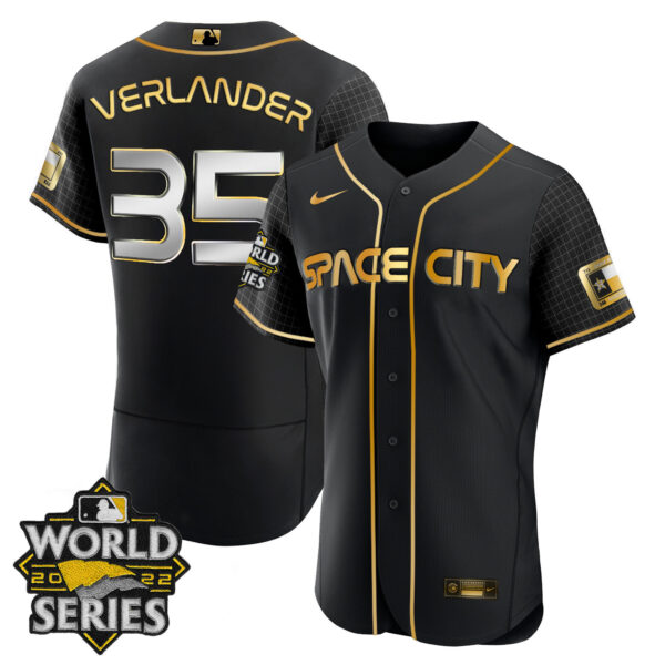 Women's Houston Astros Space City Gold 2022 World Series Jersey � All Stitched - Image 5