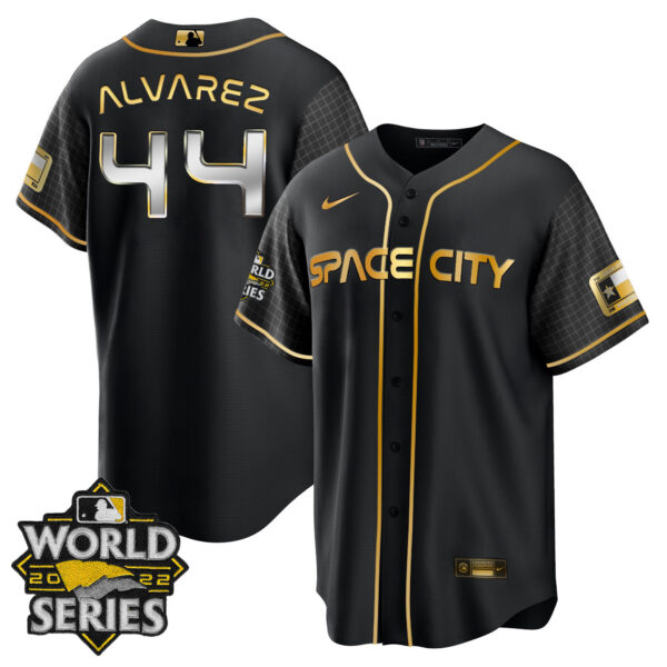Women's Houston Astros Space City Gold 2022 World Series Jersey � All Stitched - Image 8