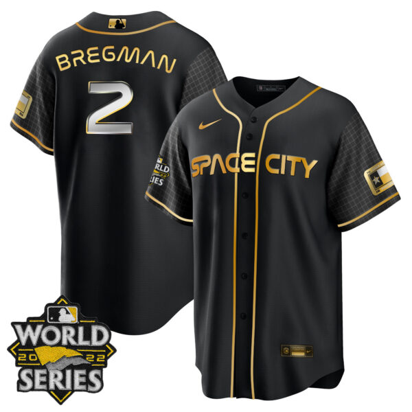 Women's Houston Astros Space City Gold 2022 World Series Jersey � All Stitched - Image 9