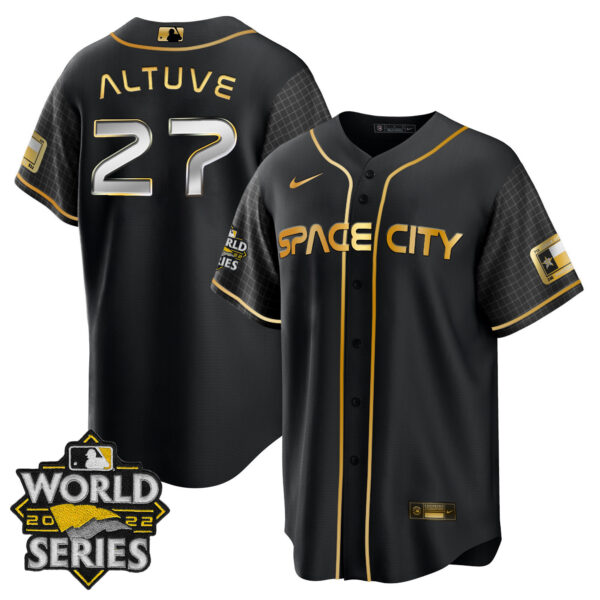 Women's Houston Astros Space City Gold 2022 World Series Jersey � All Stitched - Image 10