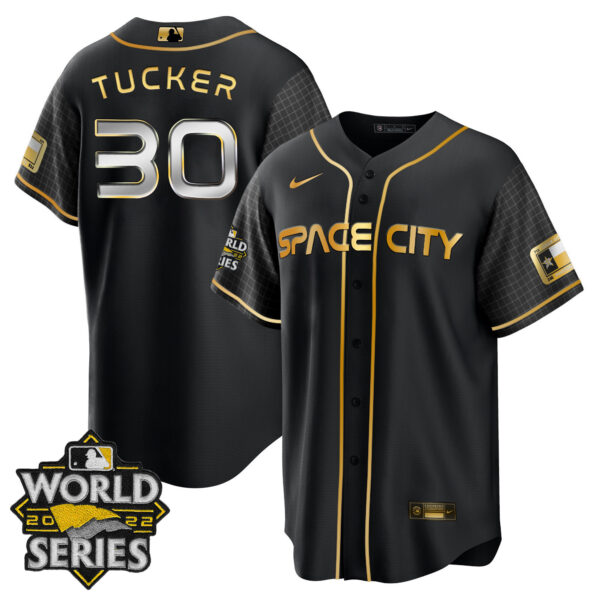 Women's Houston Astros Space City Gold 2022 World Series Jersey � All Stitched - Image 12