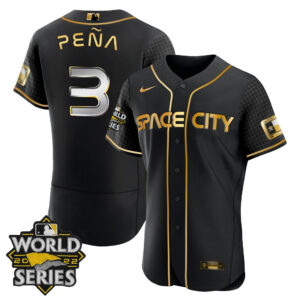Women's Houston Astros Space City Gold 2022 World Series Jersey � All Stitched