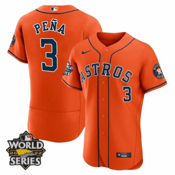 Youth's Houston Astros Alternate 2022 World Series Player Jersey - All Stitched - Image 2