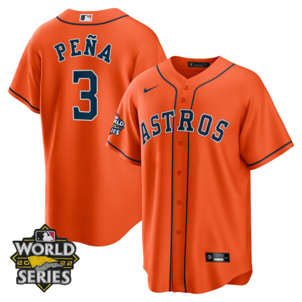 Youth's Houston Astros Alternate 2022 World Series Player Jersey - All Stitched - Image 8