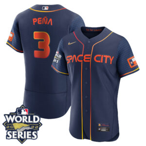 Youth's Houston Astros Space City 2022 World Series Jersey � All Stitched
