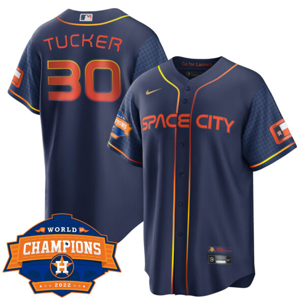 Youth's Houston Astros 2022 World Series Champions Patch Limited Jersey - All Stitched - Image 27