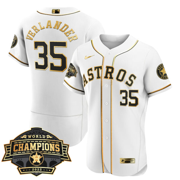 Youth's Houston Astros 2022 World Series Champions Patch Limited Jersey - All Stitched - Image 33