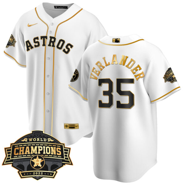 Youth's Houston Astros 2022 World Series Champions Patch Limited Jersey - All Stitched - Image 40