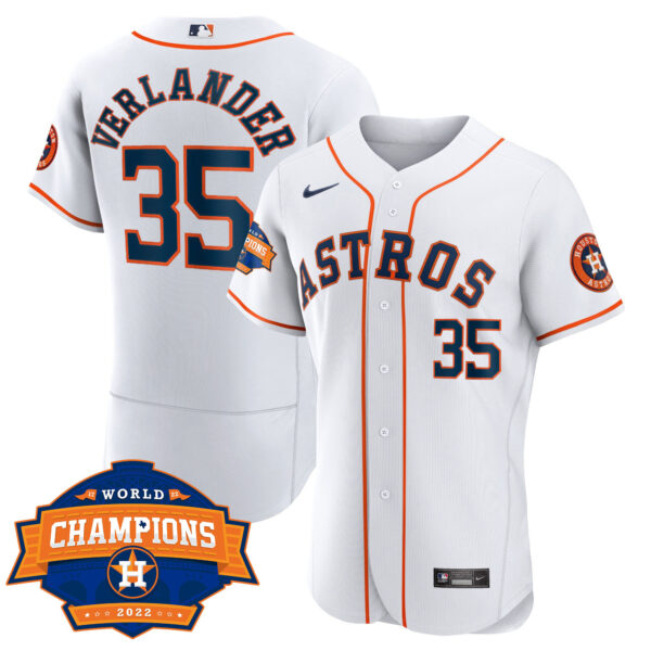 Youth's Houston Astros 2022 World Series Champions Patch Limited Jersey - All Stitched - Image 47