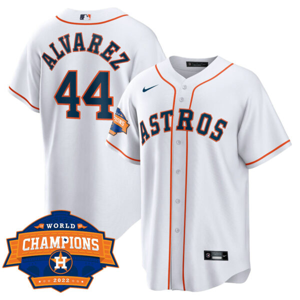 Youth's Houston Astros 2022 World Series Champions Patch Limited Jersey - All Stitched - Image 53