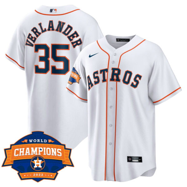 Youth's Houston Astros 2022 World Series Champions Patch Limited Jersey - All Stitched - Image 54