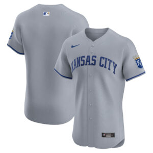 Kansas City Royals Gray Blank Jersey - All Stitched
