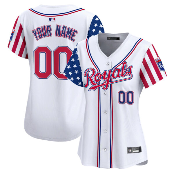 Kansas City Royals 2025 Independence Day Vapor Premier Limited Custom Jersey - All Stitched - Image 4