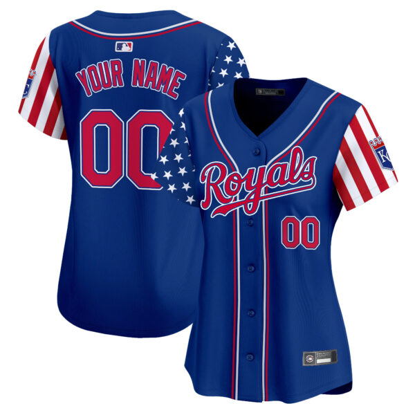 Kansas City Royals 2025 Independence Day Vapor Premier Limited Custom Jersey - All Stitched - Image 6