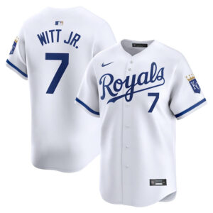 Bobby Witt Jr. Kansas City Royals White Jersey - All Stitched