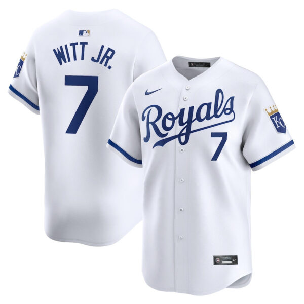 Bobby Witt Jr. Kansas City Royals White Jersey - All Stitched