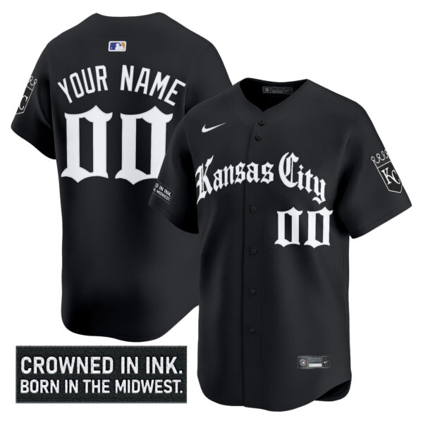 Kansas City Royals 'Gothic Crown Edition' Vapor Premier Limited Custom Jersey - All Stitched