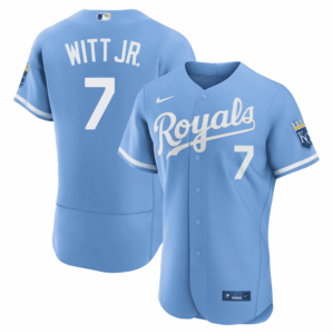 Bobby Witt Jr. Kansas City Royals Light Blue Jersey - All Stitched