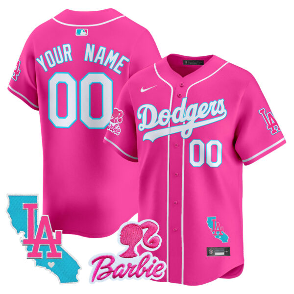 Dodgers Barbie Patch Vapor Premier Limited Custom Jersey - All Stitched - Image 2