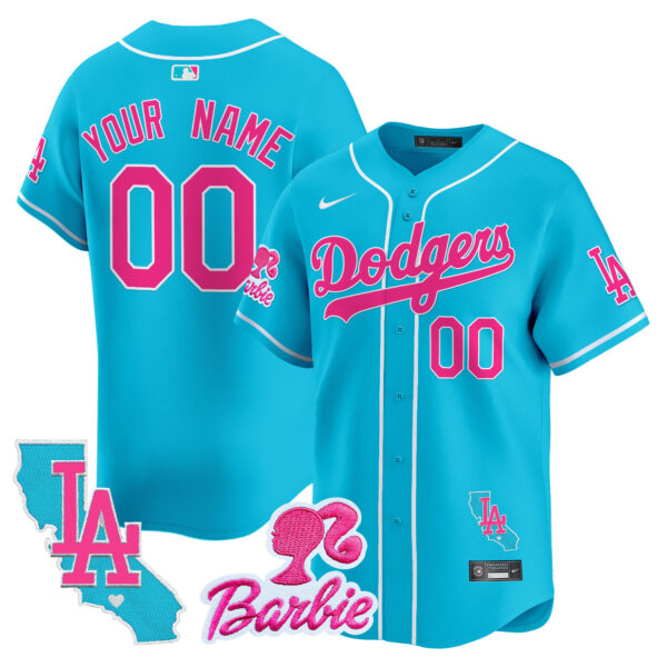 Dodgers Barbie Patch Vapor Premier Limited Custom Jersey - All Stitched - Image 3