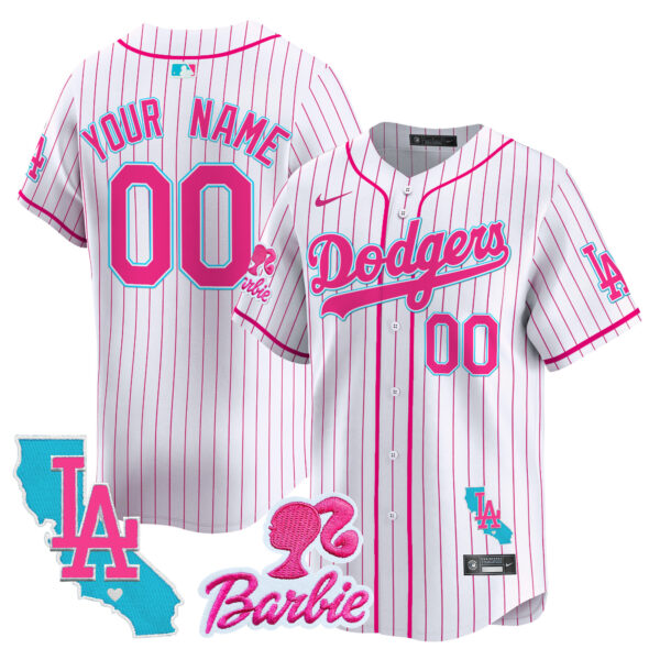 Dodgers Barbie Patch Vapor Premier Limited Custom Jersey - All Stitched - Image 5
