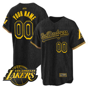 Los Dodgers Cool Base Mamba Custom Jersey - All Stitched