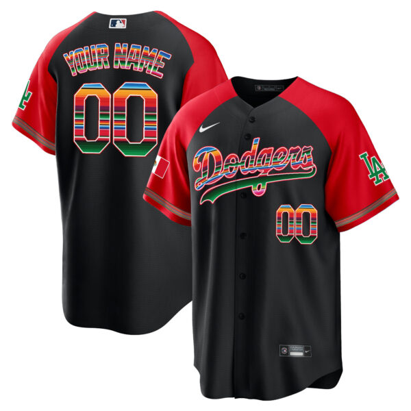 Dodgers Mexico Alternate Cool Base Custom Jersey - All Stitched - Image 2