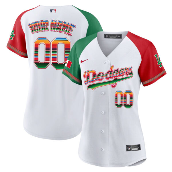 Dodgers Mexico Alternate Cool Base Custom Jersey - All Stitched - Image 4