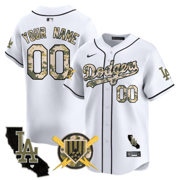 Dodgers Armed Forces Day Vapor Premier Limited Custom Jersey - All Stitched - Image 2