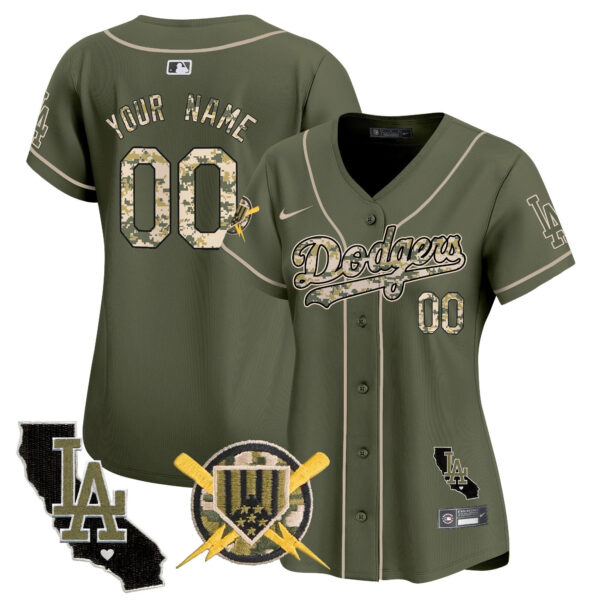 Dodgers Armed Forces Day Vapor Premier Limited Custom Jersey - All Stitched - Image 6