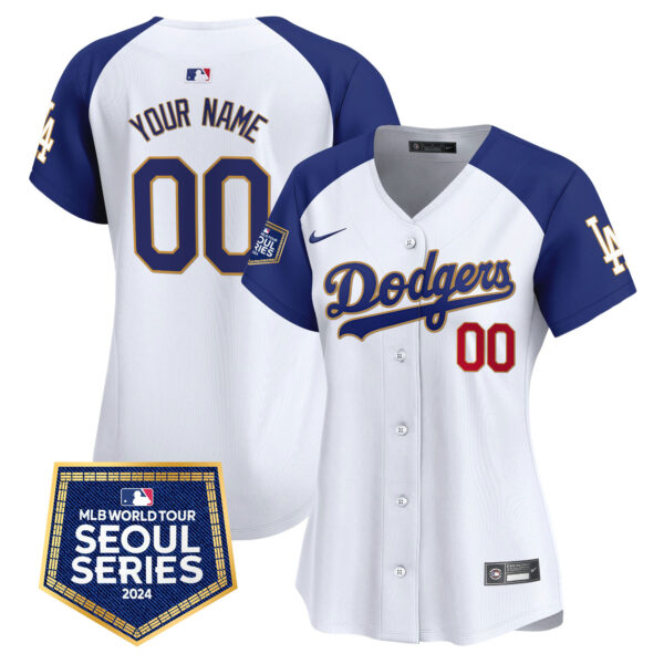 Dodgers 2024 World Tour Seoul Series Patch Vapor Premier Limited Custom Jersey - All Stitched - Image 10
